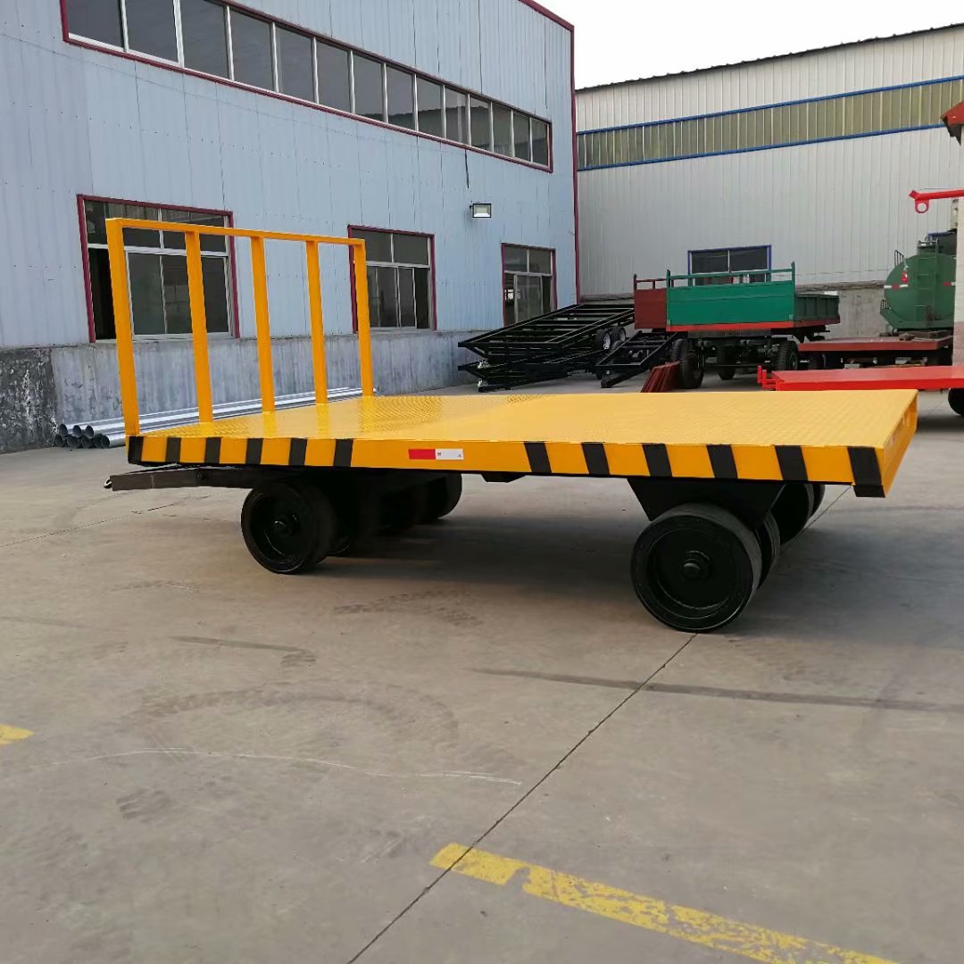 30吨平板拖车 厂家直销 前后围栏平板拖挂车