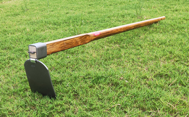 木柄锄头农用户外翻地开山铲子除草耙子铁锹农具种菜种花园艺工具