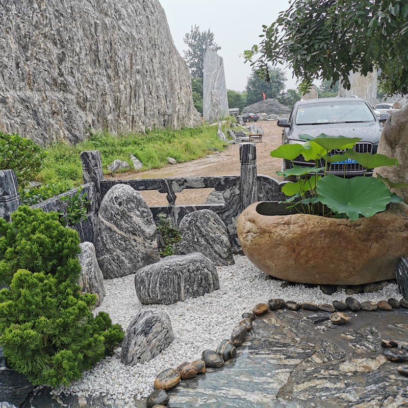 厂家直销泰山石雪浪石水冲石户外造型石庭院园林装饰别墅造景石