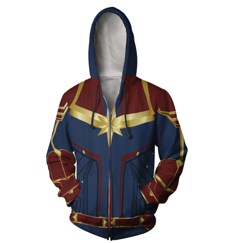 权力的游戏 漫威惊奇队长cos量子战衣男女拉链3d卫衣外套