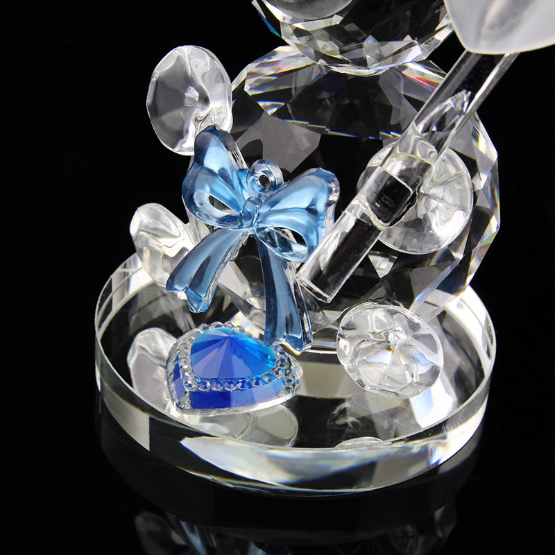 创意水晶小熊情侣生日礼物水晶小熊工艺品旅游纪念品批发