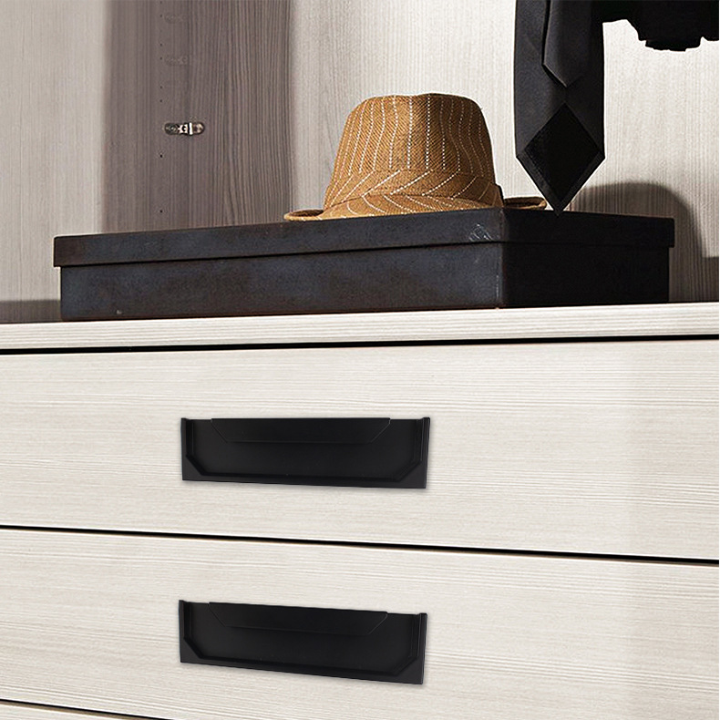 现货批发隐形橱柜门把手现代简约嵌入式拉手抽屉隐藏式暗拉手五金