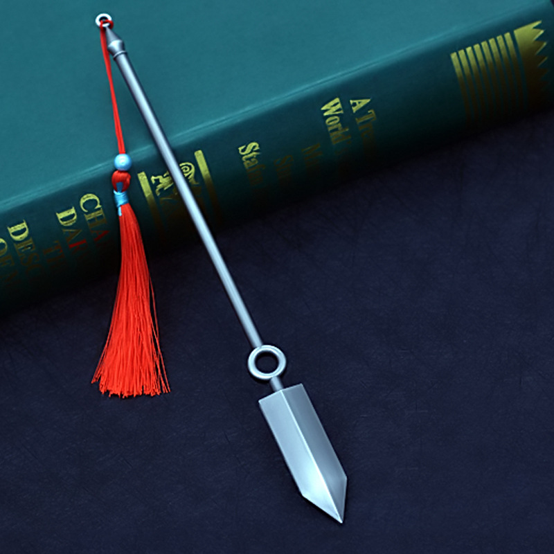 刺客阿柒周边梅花十三柒剑鞘刀阿七剪刀合金兵器 22厘米 武器模型