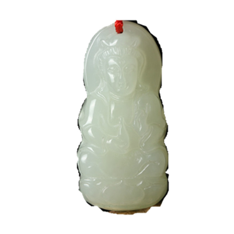 新疆和田白玉观音吊坠佛公挂件情侣款男士女款宝宝儿童款玉石玉佩