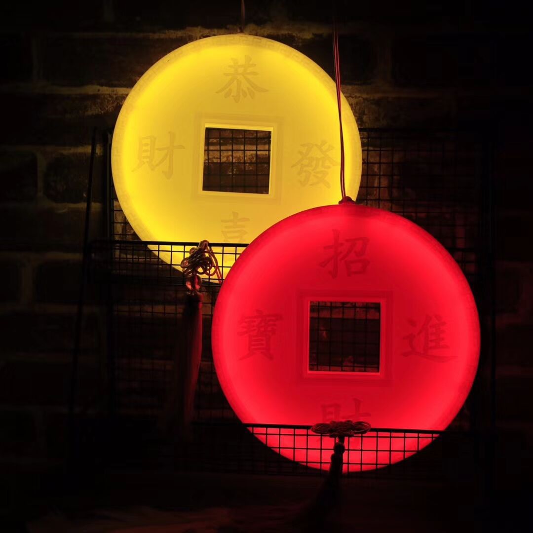 铜钱元宝红灯笼中国风庙会春节装饰灯防水工程亮化新年节日彩灯