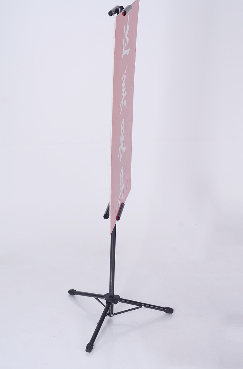 升降三角挂画架 kt板展示架升降广告牌 双面海报展示架 挂画架