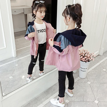 2022韩版童装中大女童上衣连帽加厚长袖儿童外套春秋新款一件代发