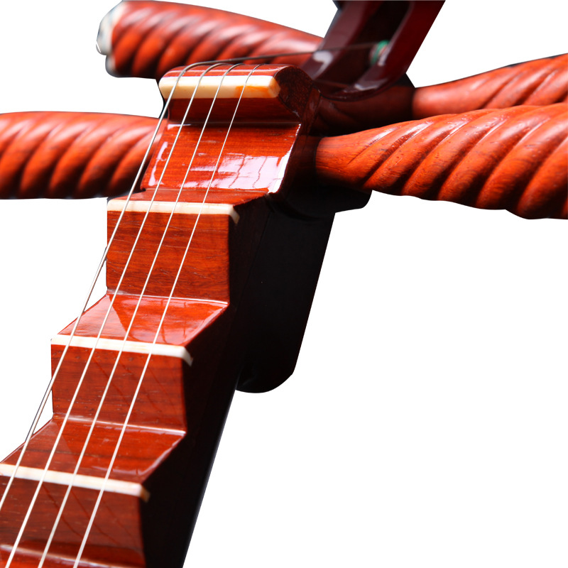 厂家直销红木琵琶成人琵琶椿木贝雕整背乐器送盒子初学练习