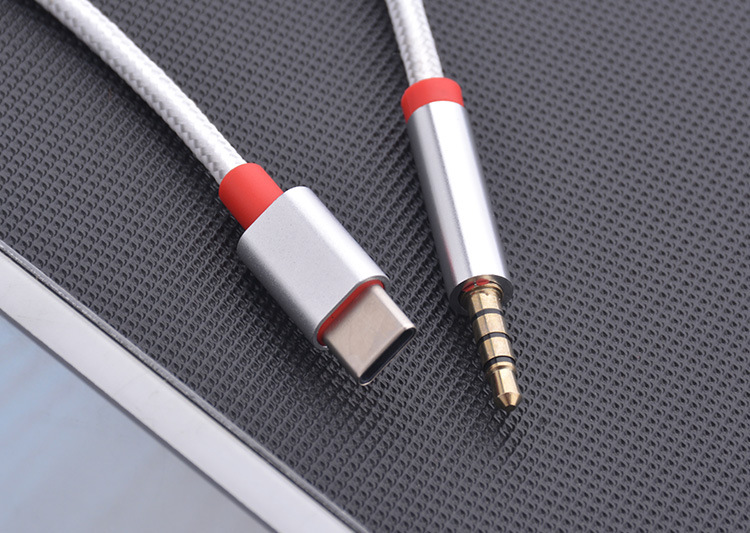 适用乐视type-c转3.5mm音频线小米vivo华为车载音箱音频连接线