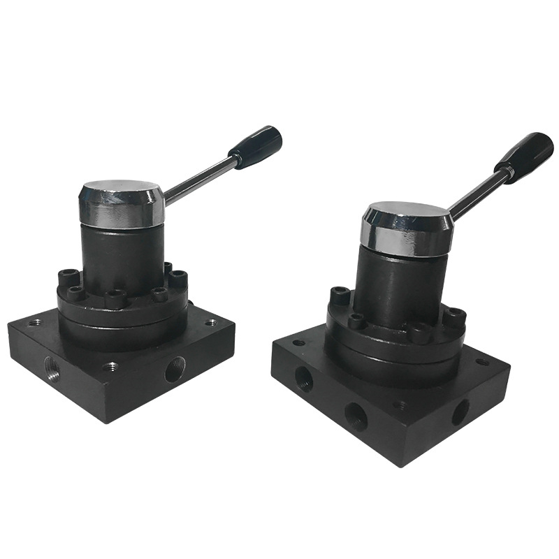 气动三位四通手转阀手动开关手板阀动换向阀人控气阀