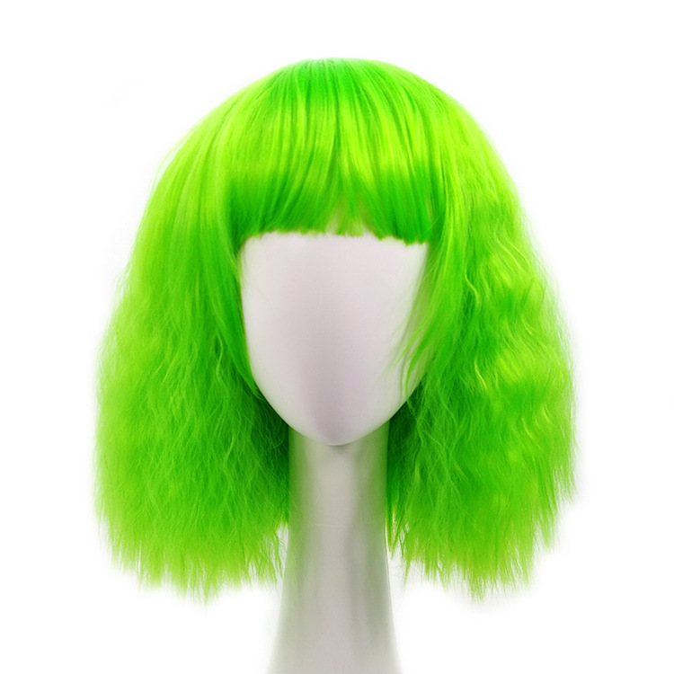 夜店cos lady gaga 彩色玉米烫烟花烫扫把头假发 许昌假发原宿风