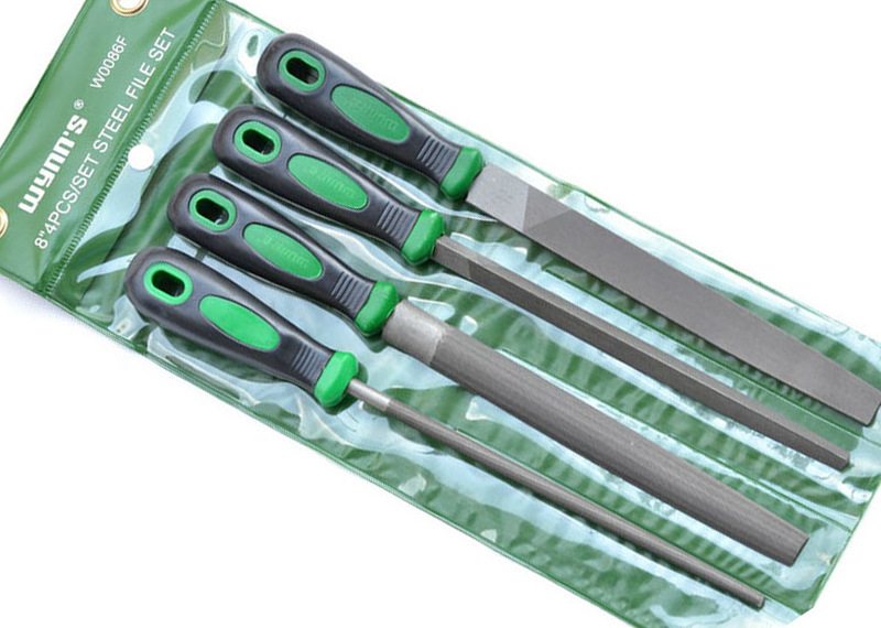 威力狮金刚石锉刀四件套装圆型扁型三角半圆锉刀6寸8尺寸10寸12寸