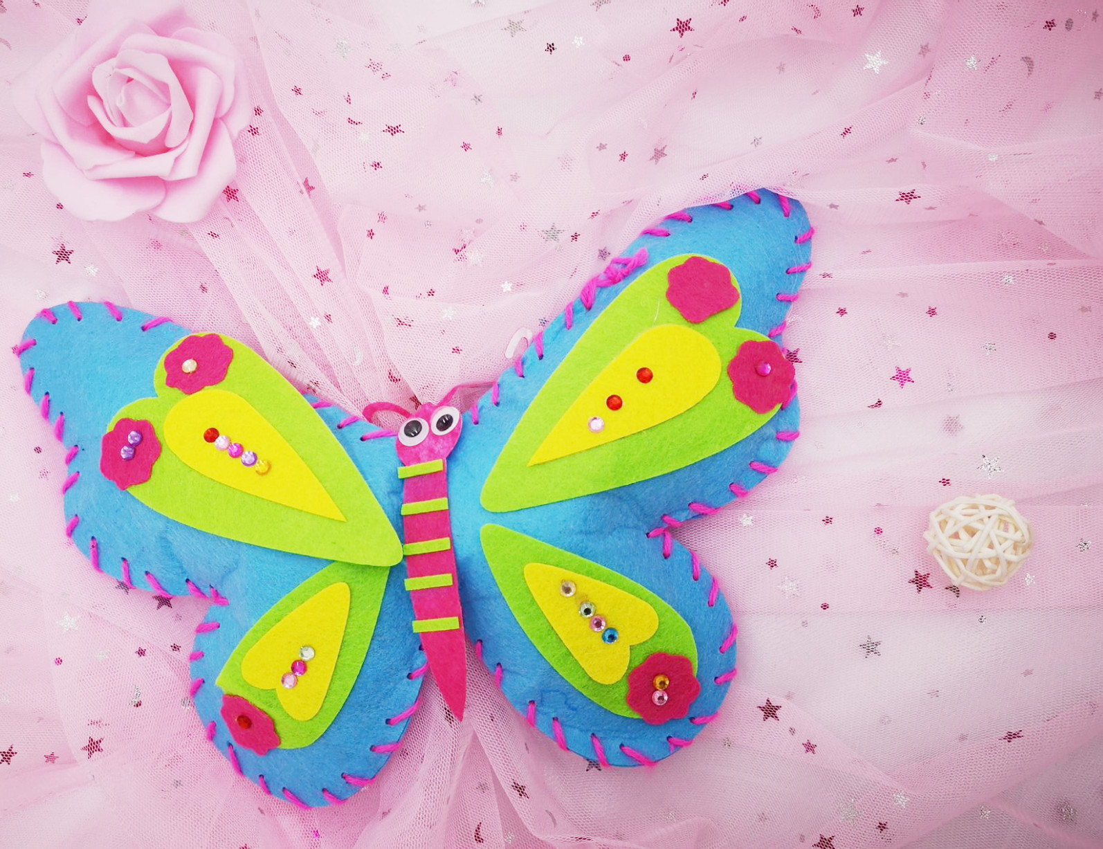 幼儿园手工不织布无纺布昆虫钥匙扣 儿童幼儿diy手工材料