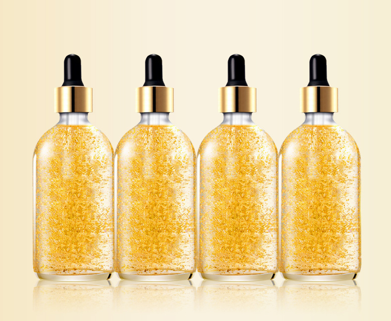 24k黄金烟酰胺精华液提拉紧致 改善肌肤金箔原液护肤品oem代加工