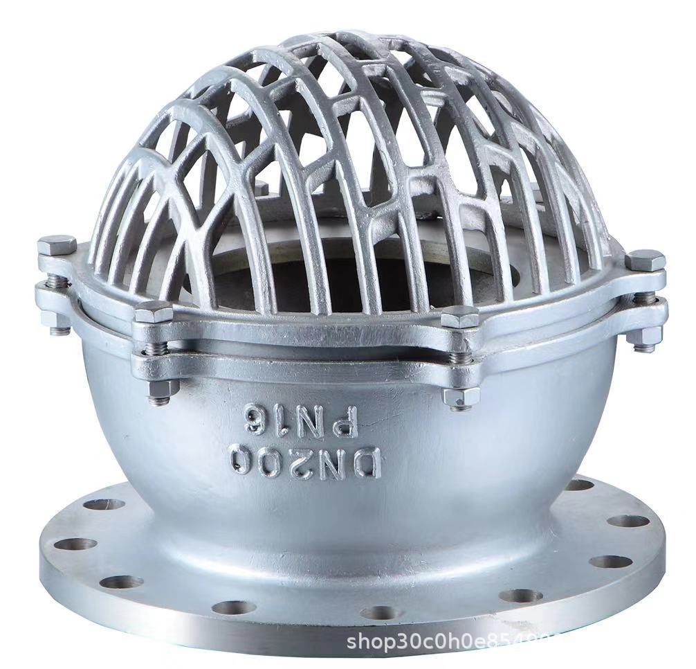 304不锈钢法兰底阀升降式立式水泵专用吸水抽水阀止回阀h42w-10p