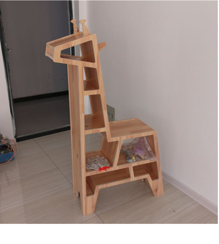 长颈鹿书架绘本馆儿童样板房软装书柜幼儿园学校图书室阅读区书架