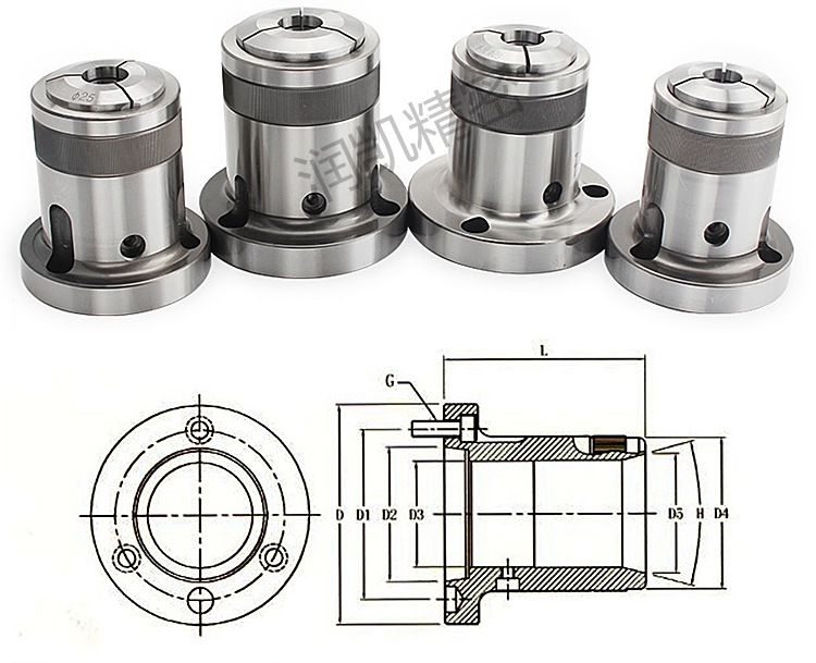 厂家直供 铁蜘蛛 cnc数控车夹头 36型 42型 46型 后拉式车床筒夹