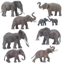 外贸仿真大象模型 野生动物亚洲象非洲大象猛犸象母象玩具摆件