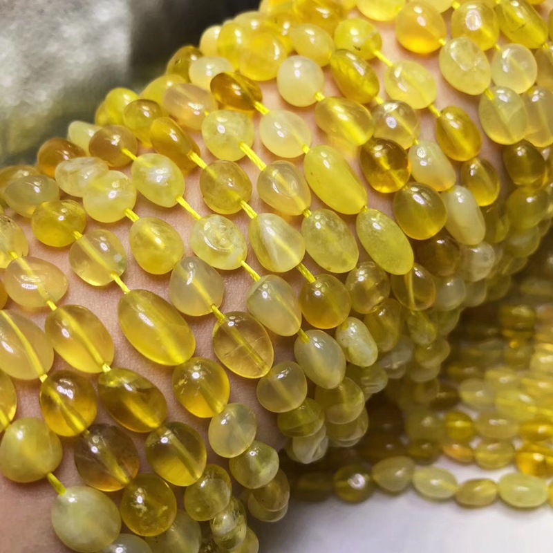 天然黄澳宝随形半成品 不定型散珠 diy水晶饰品配珠厂家批发