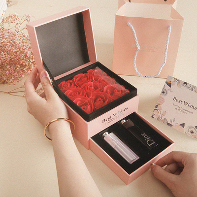 装口红礼盒包装盒七夕生日礼物小礼品1一单支创意高档精美网红空