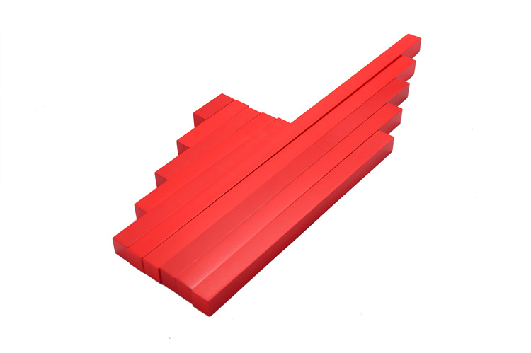 木制益智感官教具红长棒蒙台蒙特梭利幼儿园早教中心玩具厂家直销