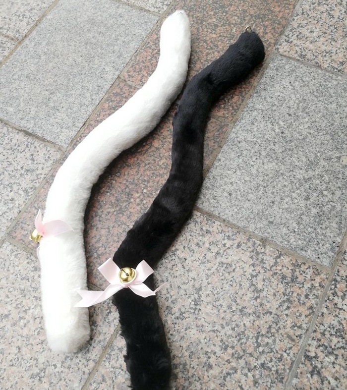 猫尾巴猫娘萌物cosplay动漫猫耳女仆可爱配饰lolita毛绒猫尾
