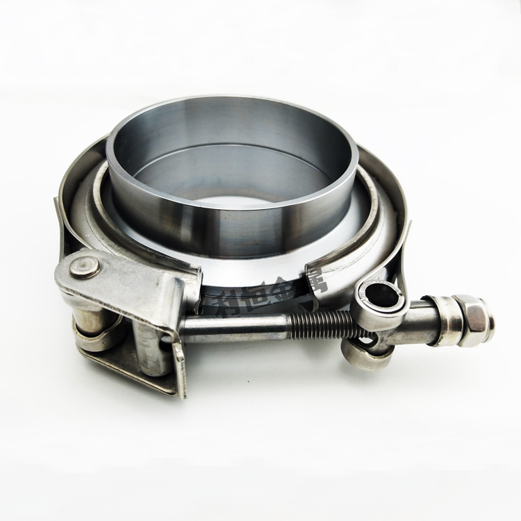 改装排气管抱箍碳钢法兰304不锈钢v型卡箍消声器管道连接卡扣喉箍