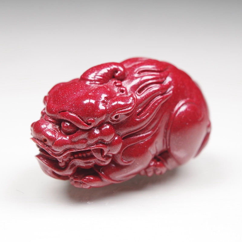 天然朱砂紫金砂帝王砂大貔貅手把件挂件吊坠背云散珠佛头手链配件