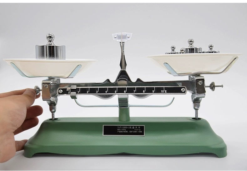 教学托盘天平 砝码架盘天平学生天平机械天平 100g 200g 500g