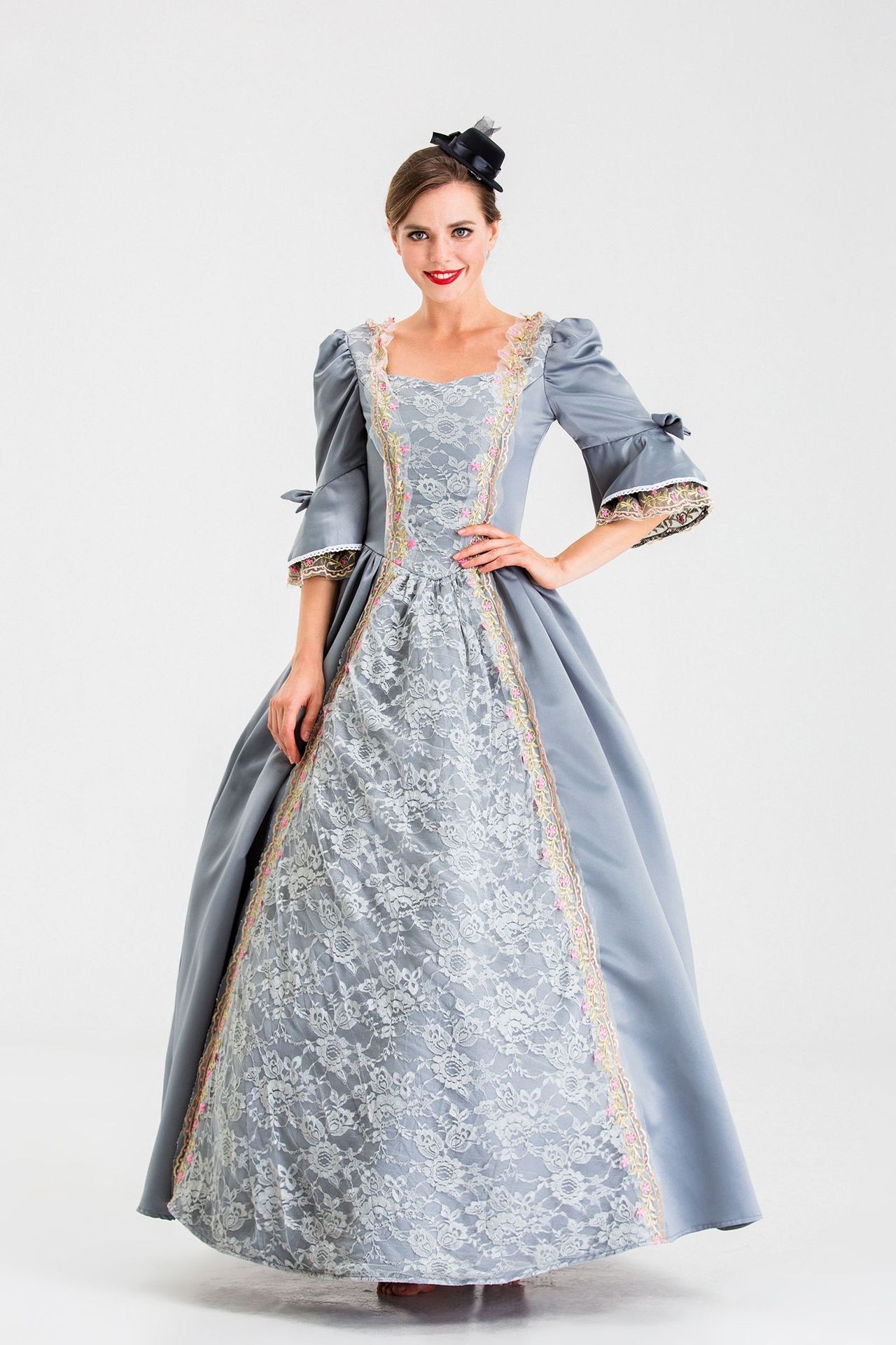 复古欧式新款表演出服宫廷装女王公主礼服生日派对活动舞台戏剧服