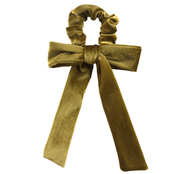 亚马逊直供 高品质韩国绒打结飘带发圈头丝带 气质女孩头饰发饰