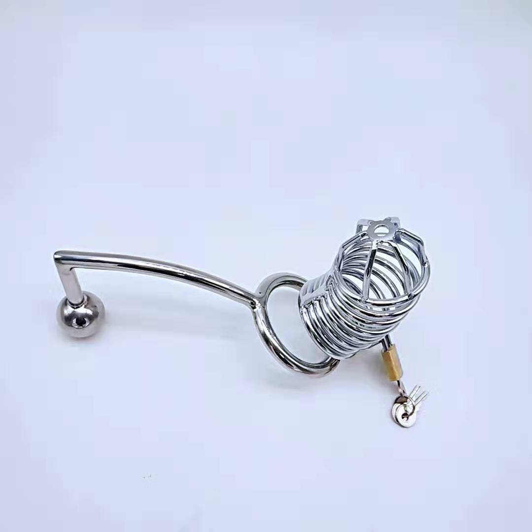 不锈钢贞操锁男用cb6000鸟笼锁禁欲jj锁阴茎锁鸡鸡锁成人情趣用品