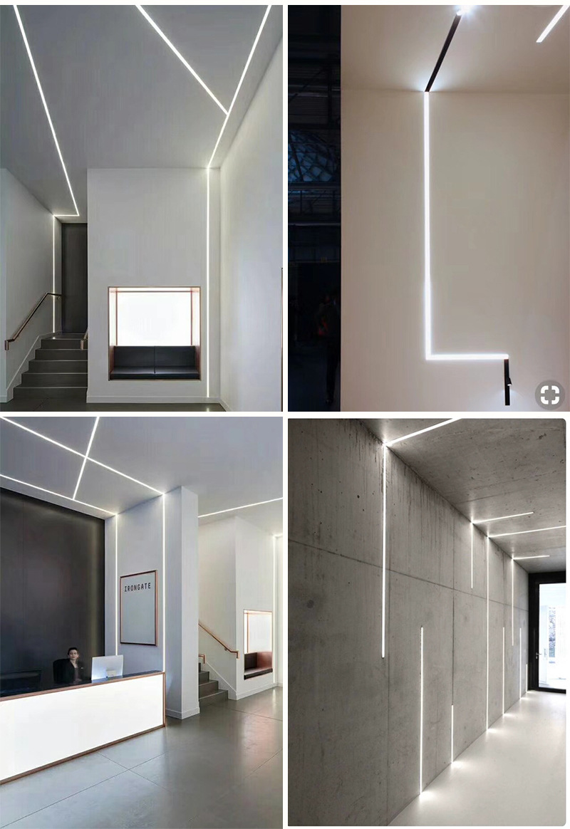 led线条灯槽铝槽灯嵌入式户外明装u形吊顶展柜橱柜办公室铝合金槽