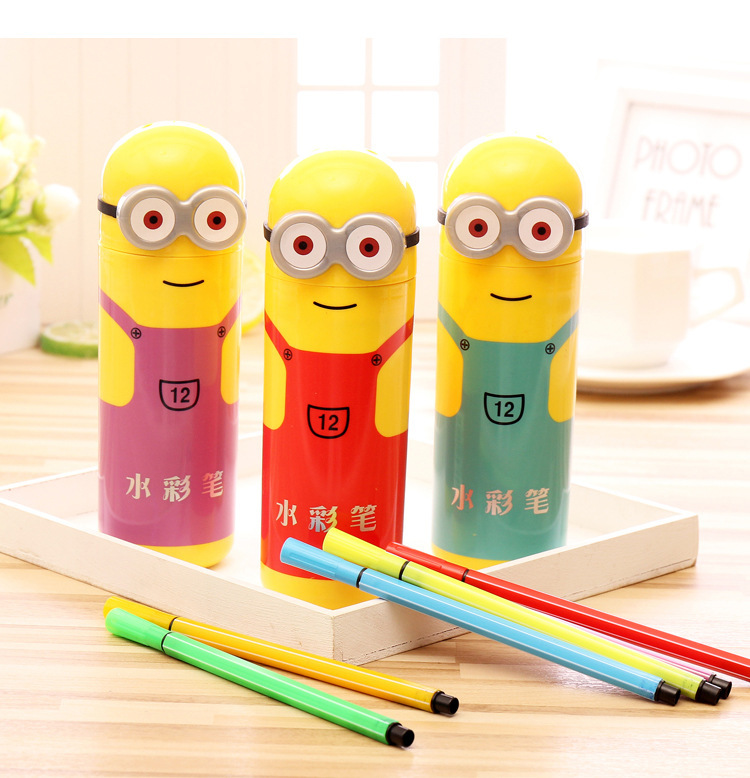 卡通水彩笔12色24色36色儿童创意画笔绘画套装幼儿园学生奖品礼物