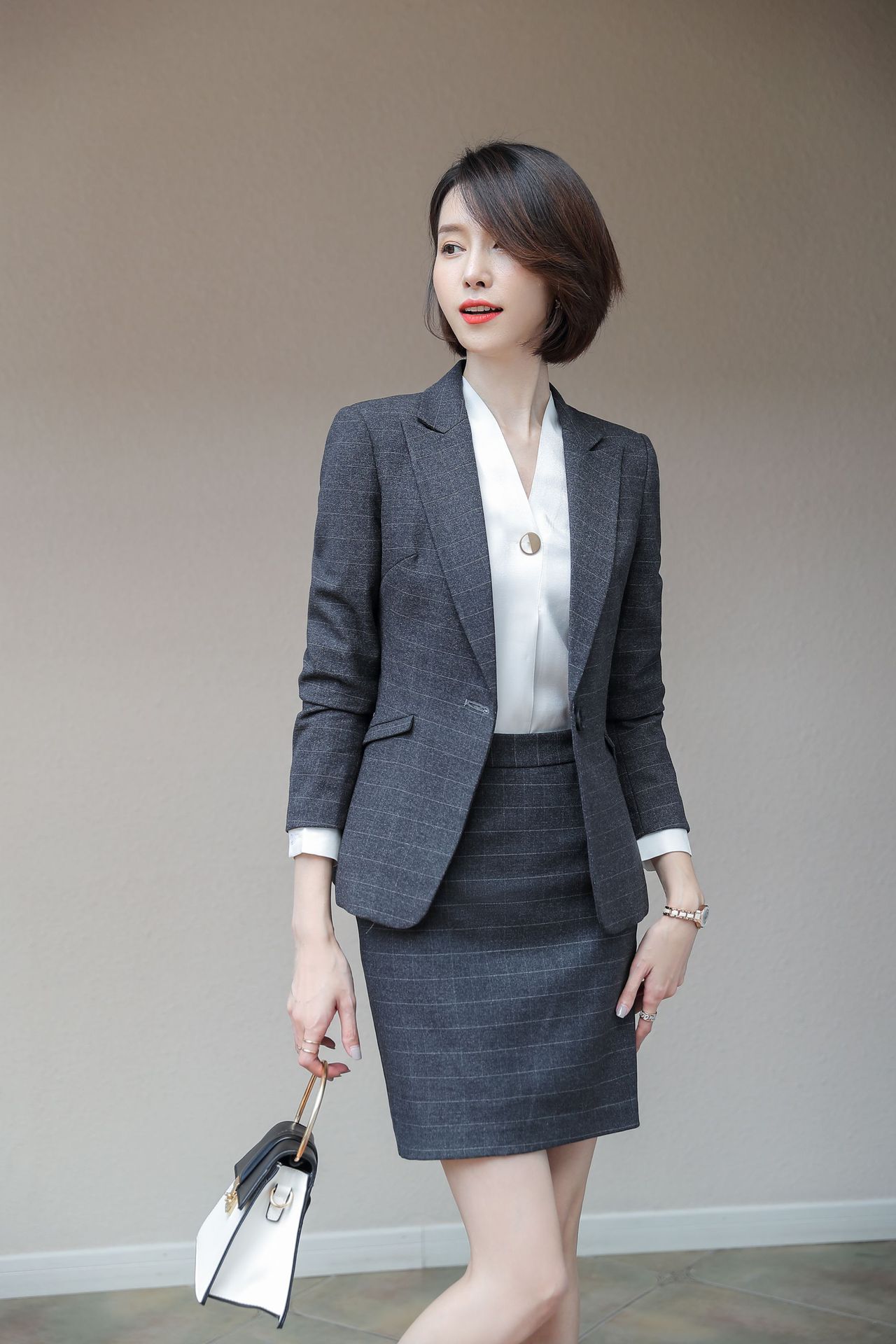 职业装女秋季裙套装高档酒店销售经理白领女式商务西装订制工作服