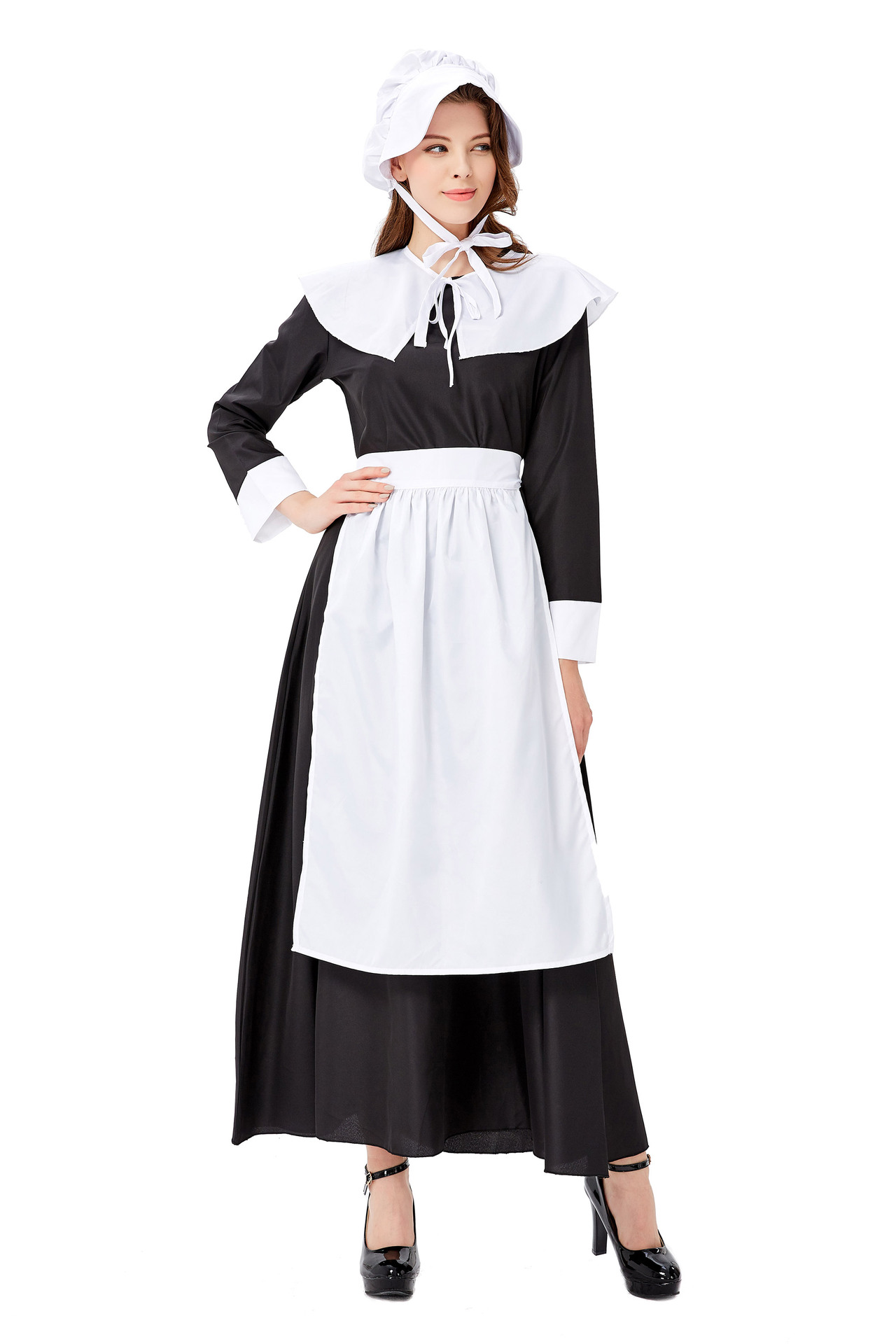 新款欧美上世纪农庄田园农场裙女仆女佣装服务员角色扮演舞台演出