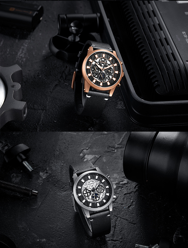 ruimas瑞马仕品牌高档男士手表 夜光时尚精钢机械表 厂家批发6768采购