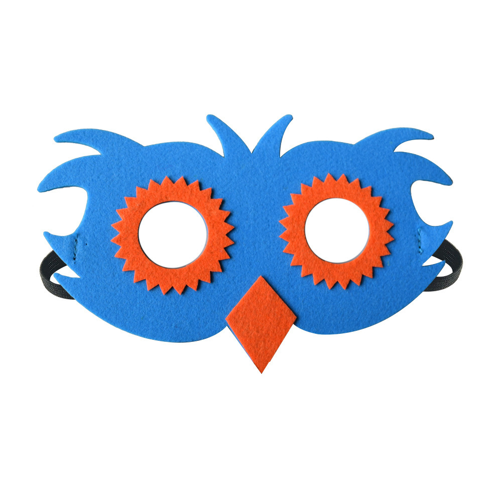 儿童活动用品猫头鹰面具面罩动物面具幼儿表演派对活动 男女