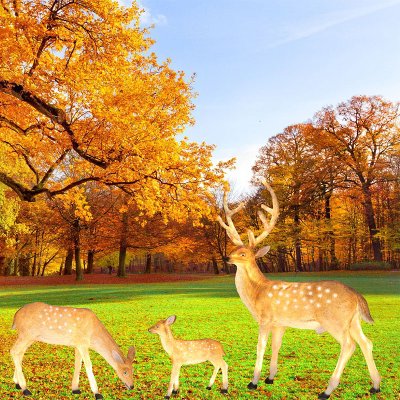 动物造型灯 梦幻灯光节 公园亮化梅花鹿造型灯 长颈鹿动物灯