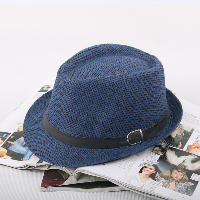 Parent-Child Sun Hat Summer Sun Hat Men's Straw Sun Hat Children's British Style Top Hat Performance Fedora Hat