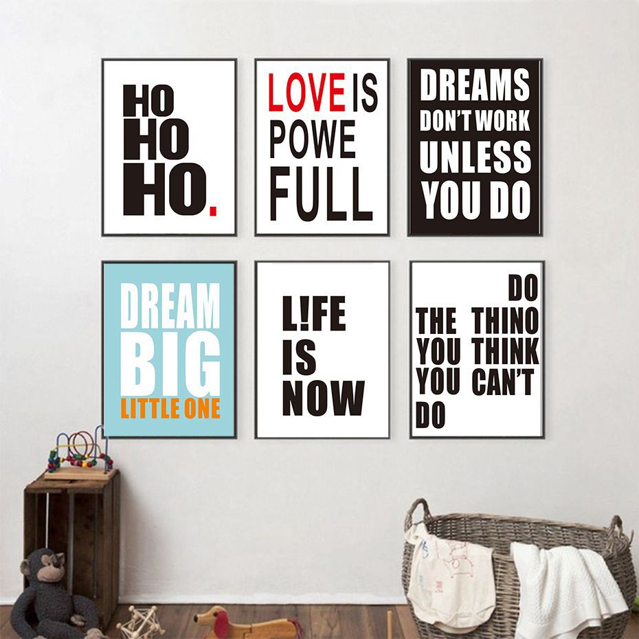 北欧风格英文麋鹿组合装饰画客厅沙发背景墙壁挂画画芯餐厅无框画