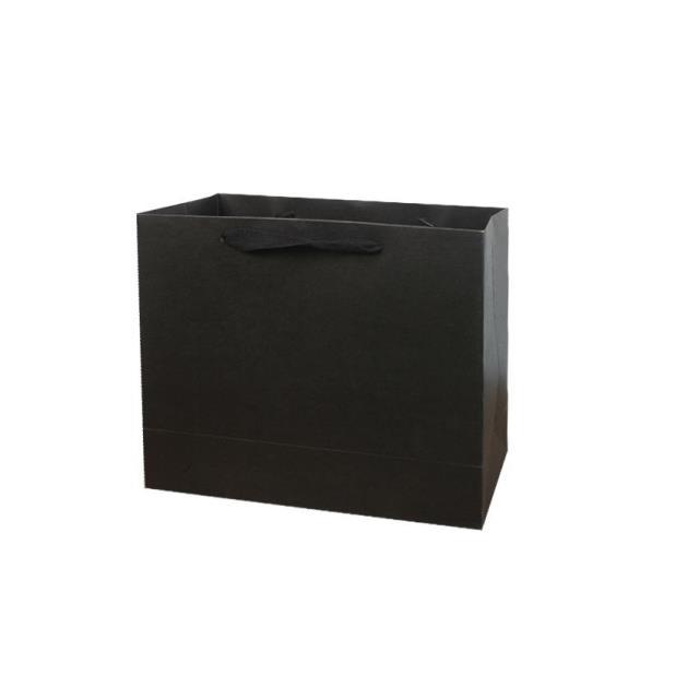 黑卡包装袋礼品袋 黑色手提袋 纯黑色礼品纸袋暗黑色包装服装手袋-阿