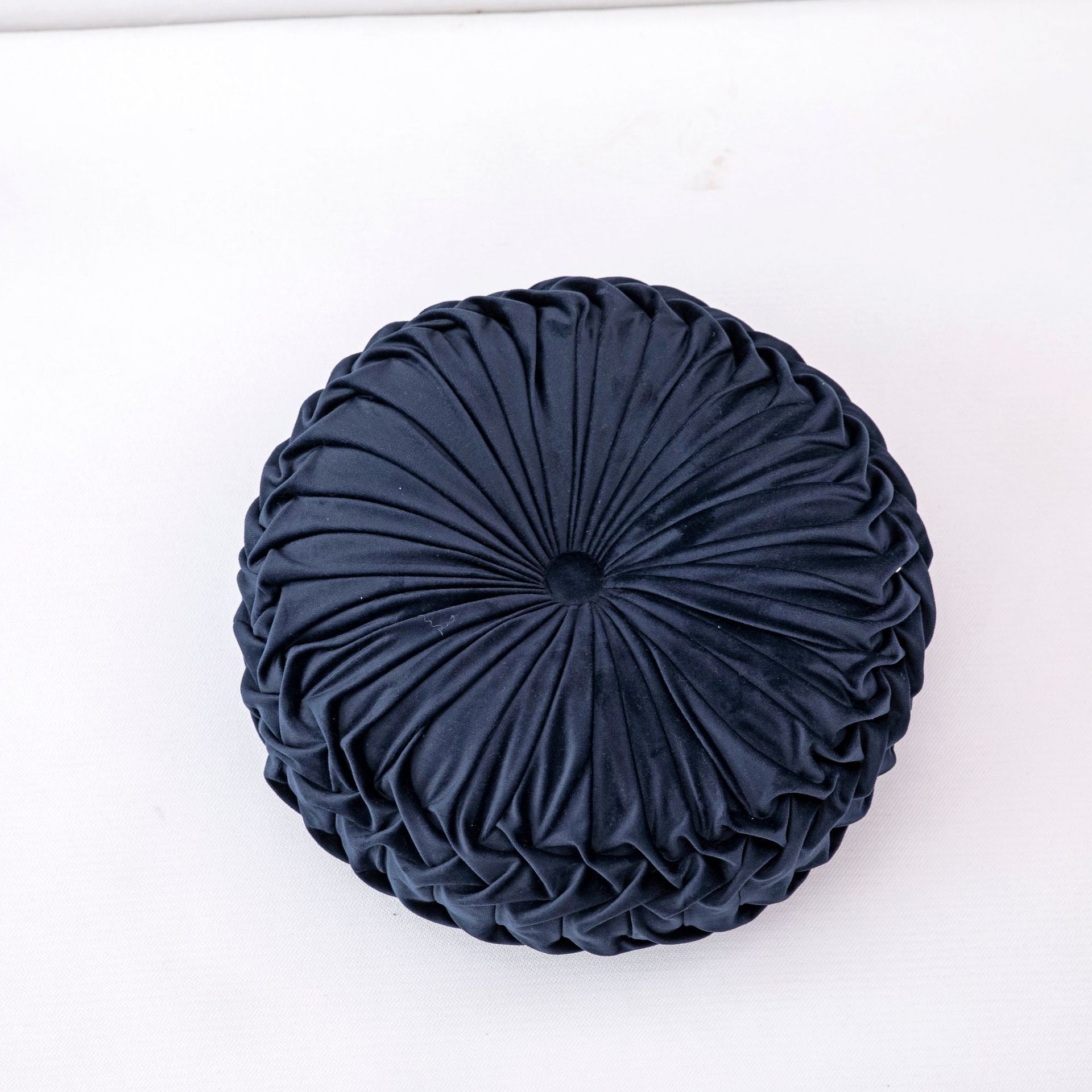 Factory Cross-Border Ins Nordic Cushion round Solid Color Office All-Match Pillow Handmade Pleated Floor Pillow