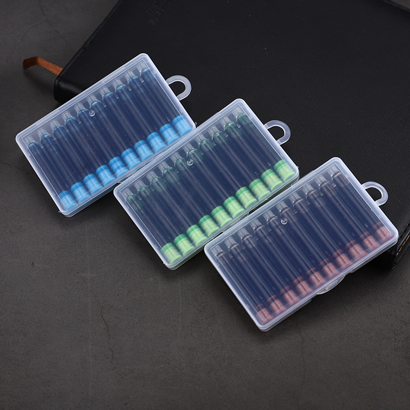 钢笔3.4口径彩色墨囊 可替换式笔囊盒装a整盒多色练字钢笔墨水