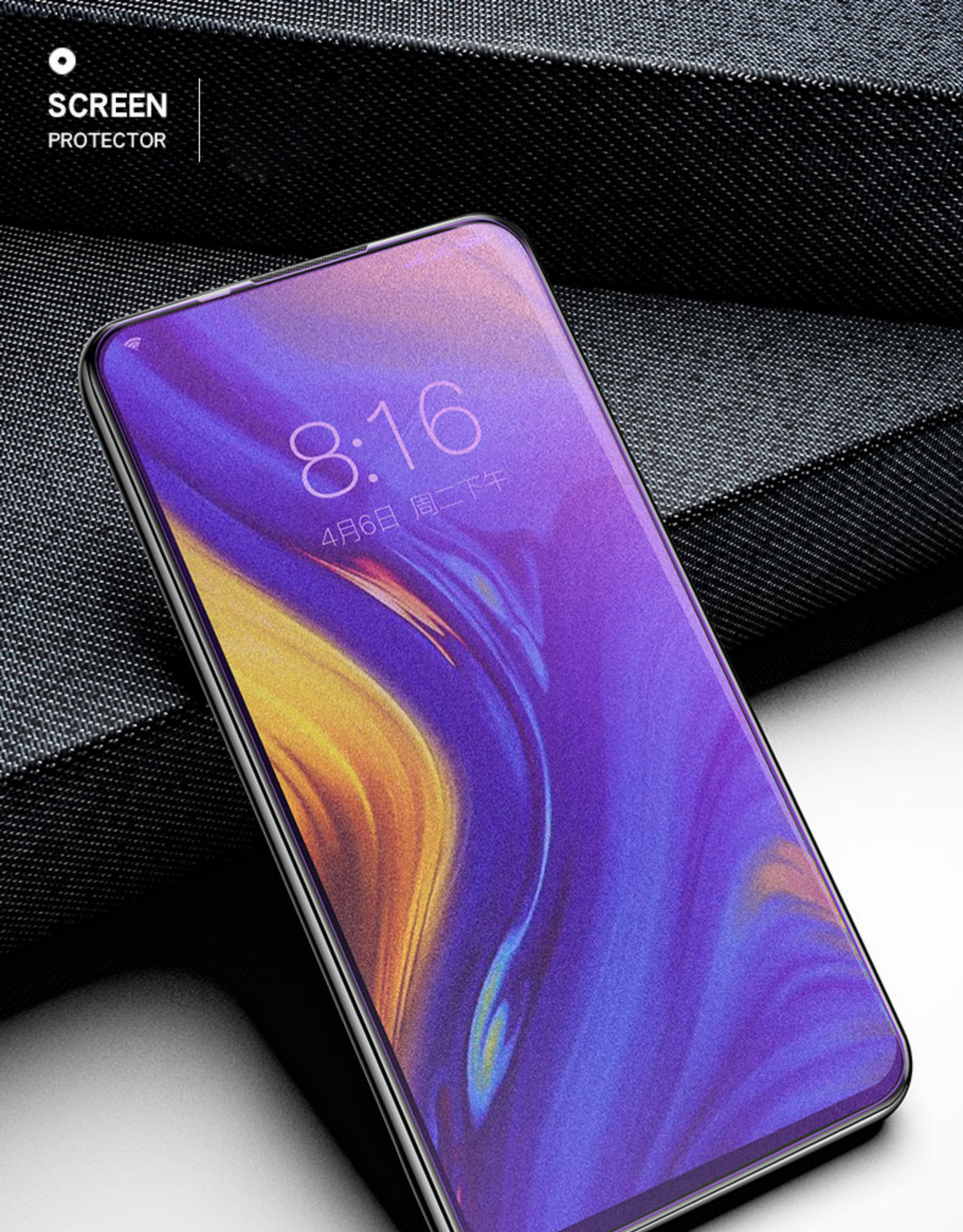 适用小米mix3钢化膜米mix2s磨砂膜mix2全屏全覆盖抗防指纹全包边