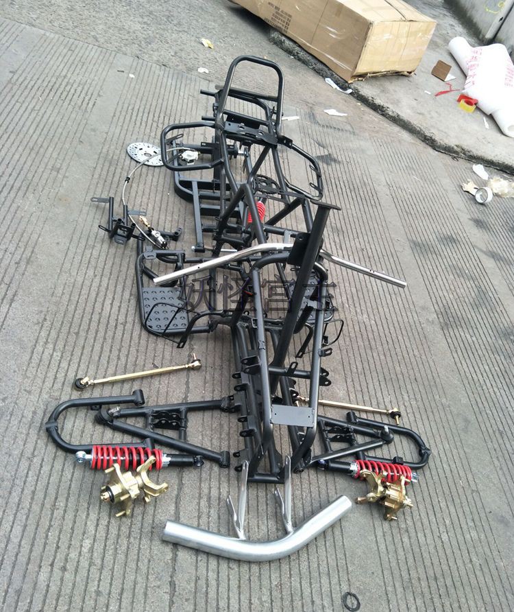 atv越野车摩托车配件 改装倒三轮沙滩车全车车架悬挂减震刹车全套