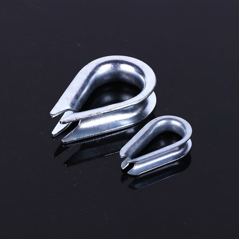 钢丝绳套环鸡心环配件 钢丝绳套环三角环管式套环 压制钢丝绳索具