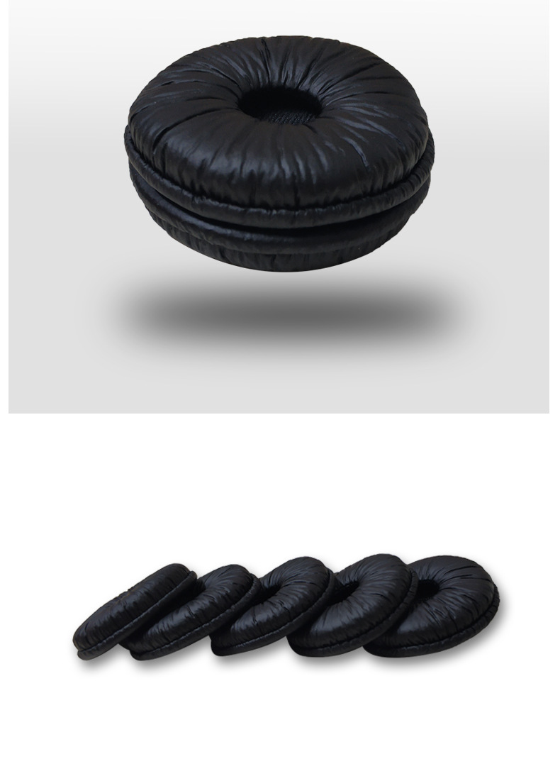 厂家直销青蛙皮车缝耳机套 降噪海绵垫耳罩 适用话务褶皱耳机皮套