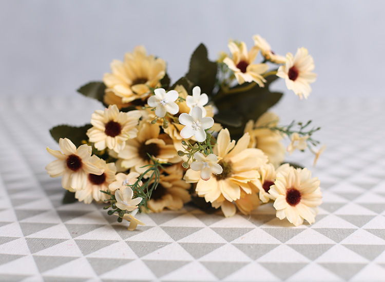 9叉小雏菊花田园风格小野菊居家太阳花酒店插花客厅清新花摆