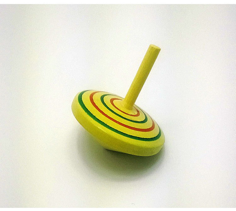 木质手转小陀螺玩具彩色手动旋转悠悠转开业礼品义乌实惠小赠品